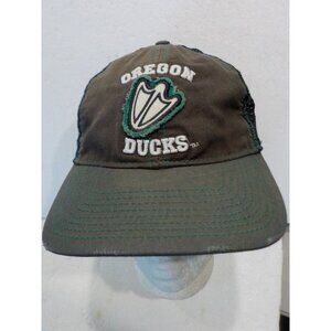 Oregon Ducks NCAA Factory Distressed Mesh Snapback Trucker Hat Ball Cap Grn/Blk
